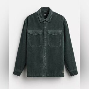 Zara Dark Green Padded Corduroy Overshirt (Women’s XL/Men’s L)